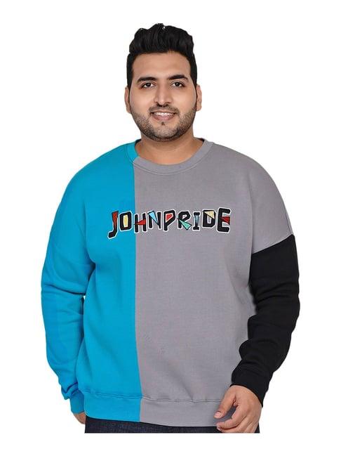 john pride blue & grey  plus size sweatshirt