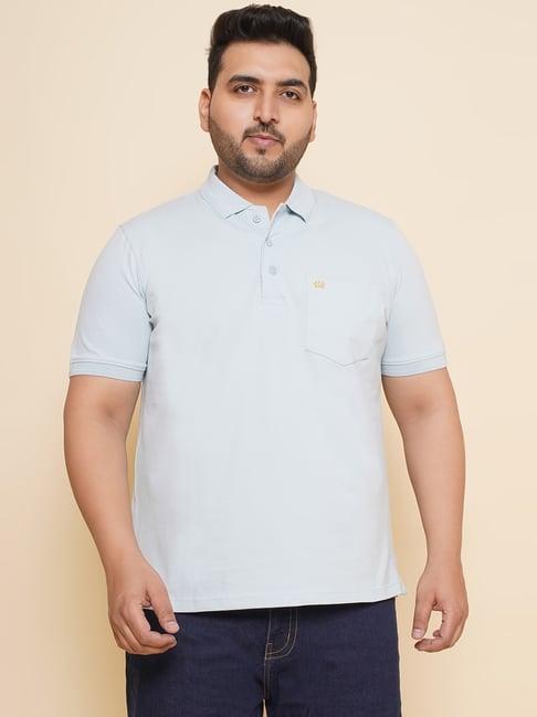 john pride blue regular fit polo t-shirt