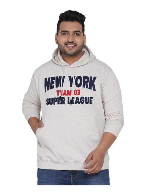 john pride cream plus size hooded sweatshirt