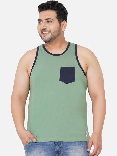 john pride green plus size crew t-shirt