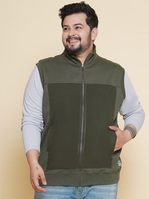 john pride green regular fit plus size sweatshirt