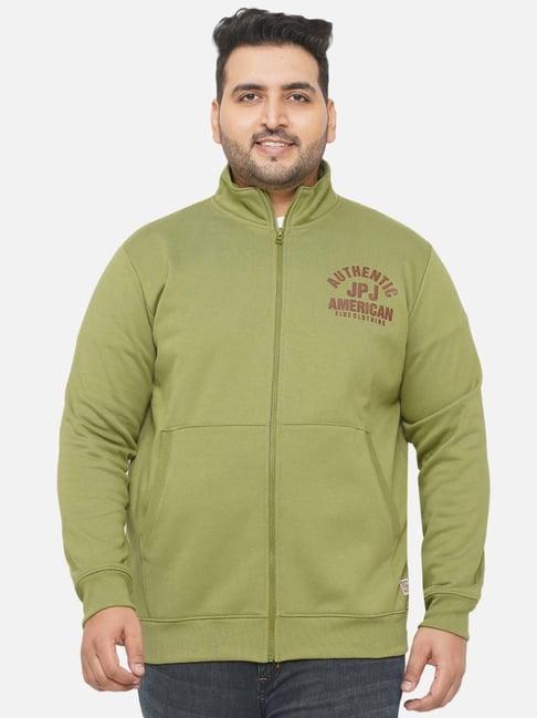 john pride green regular fit plus size sweatshirt