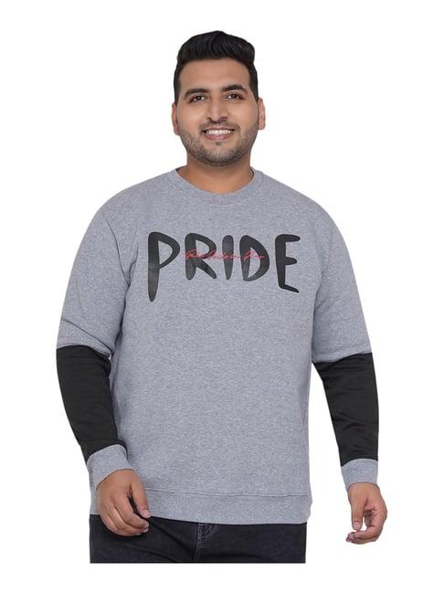 john pride grey  plus size sweatshirt