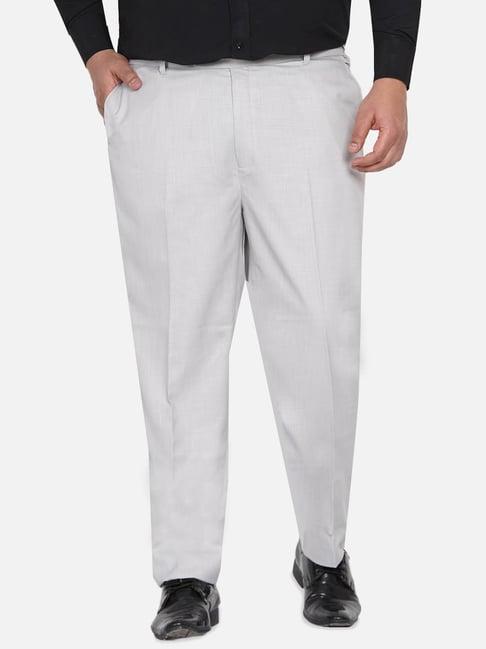 john pride light grey plus size trousers