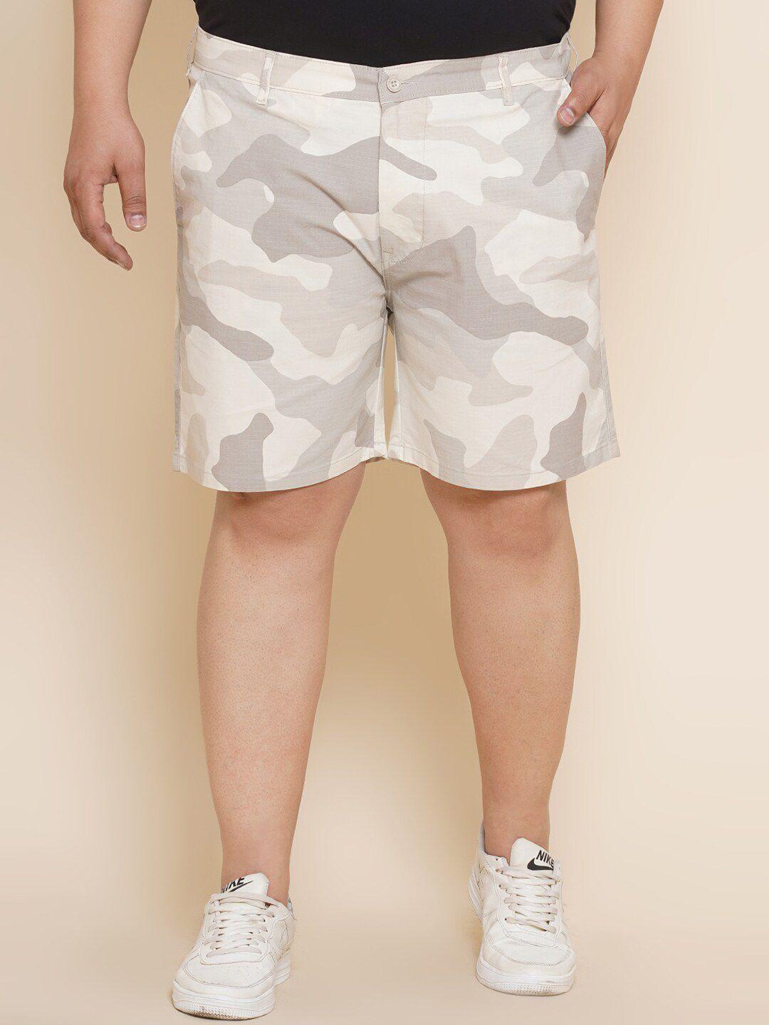 john pride men plus size conversational printed mid rise shorts