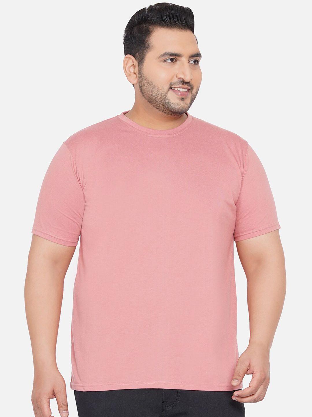 john pride men plus size pink cotton t-shirt