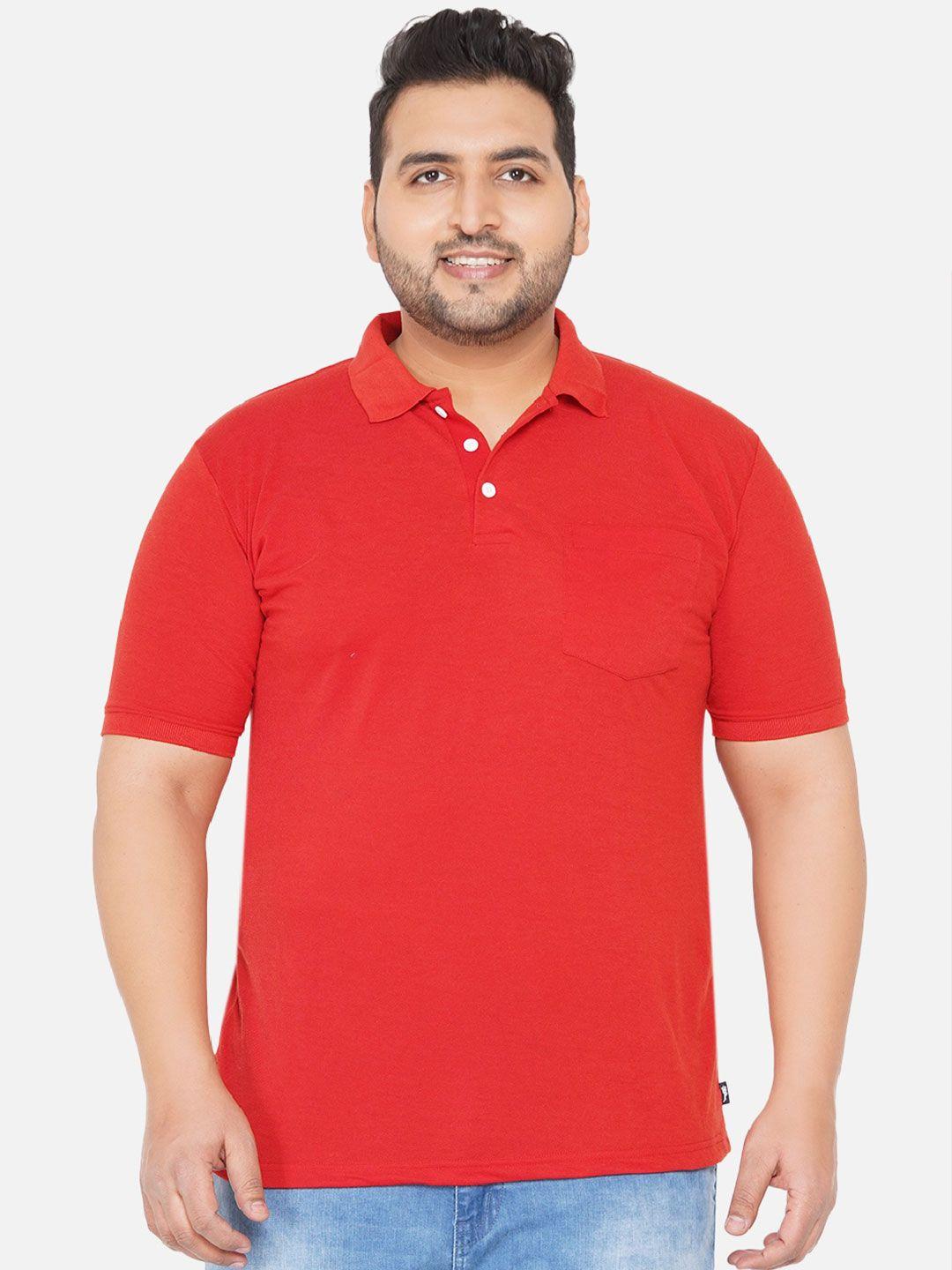 john pride men red polo collar pockets t-shirt