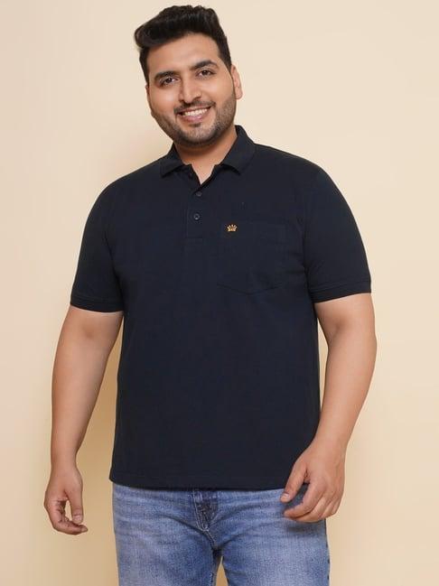 john pride navy blue regular fit polo t-shirt