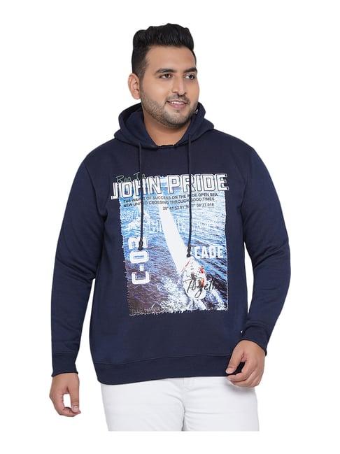 john pride navy plus size hooded sweatshirt