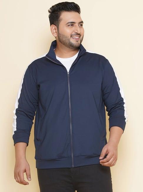 john pride navy regular fit plus size sweatshirt