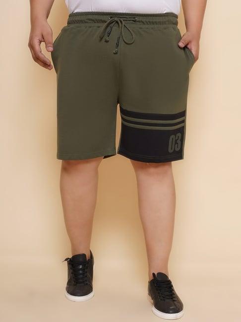 john pride olive regular fit shorts