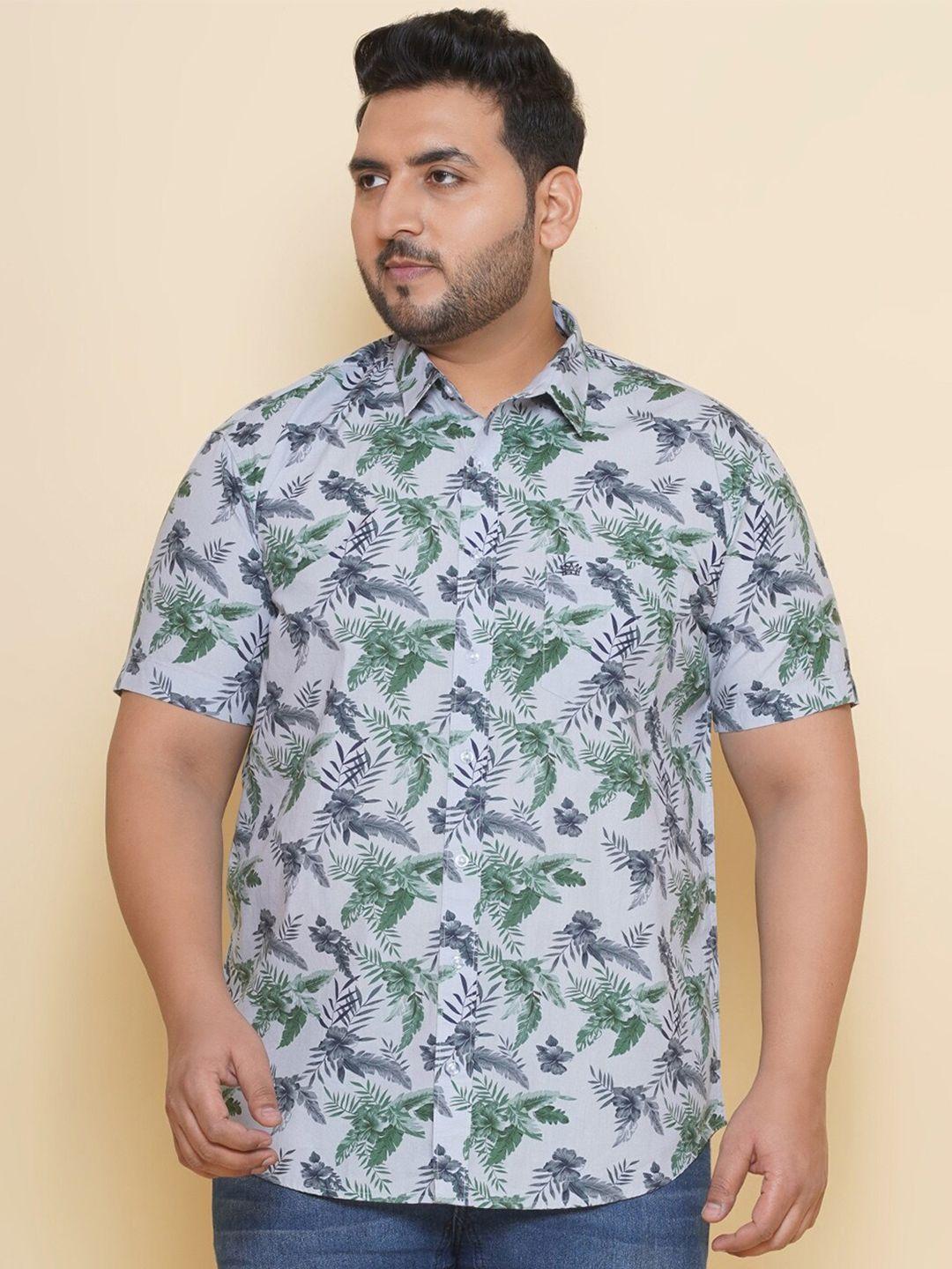 john pride plus size floral printed pure cotton casual shirt