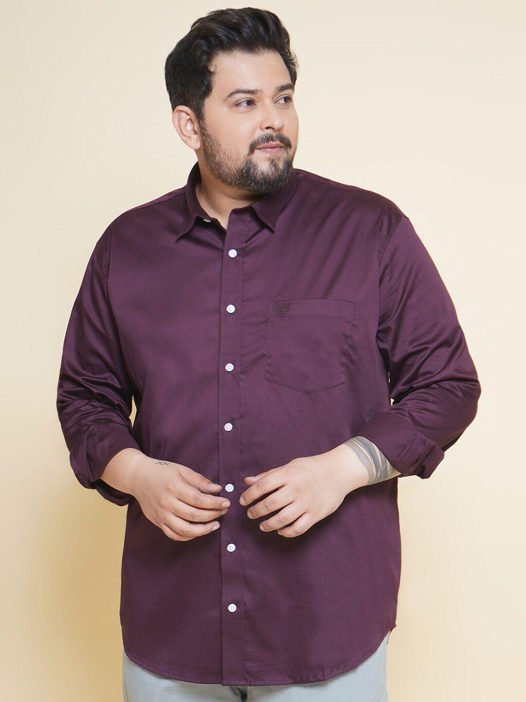 john pride plus size spread collar casual shirt