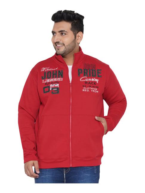 john pride red plus size sweatshirt