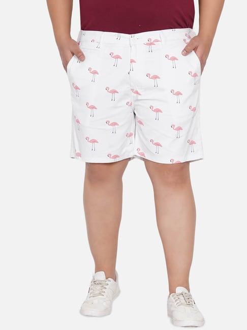 john pride white plus size shorts