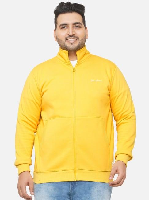 john pride yellow regular fit plus size sweatshirt