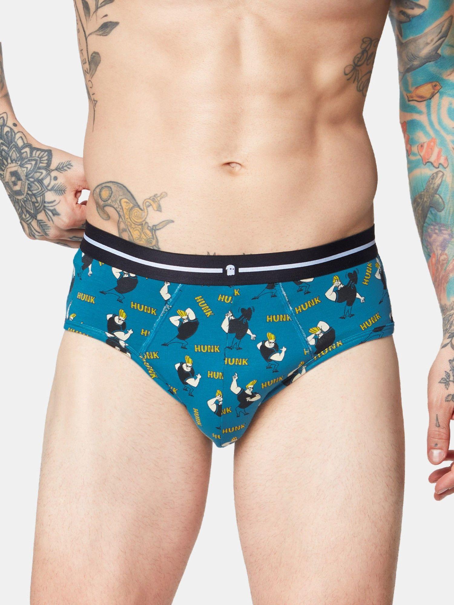 johnny bravo- hunk men briefs underwear blue