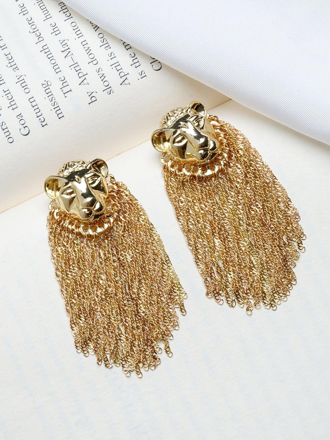 joker & witch gold contemporary drop earrings