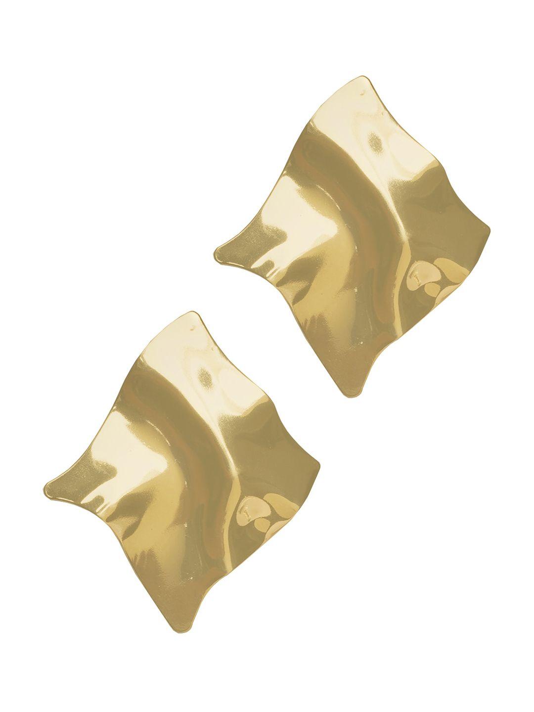 joker & witch gold-plated solid contemporary studs