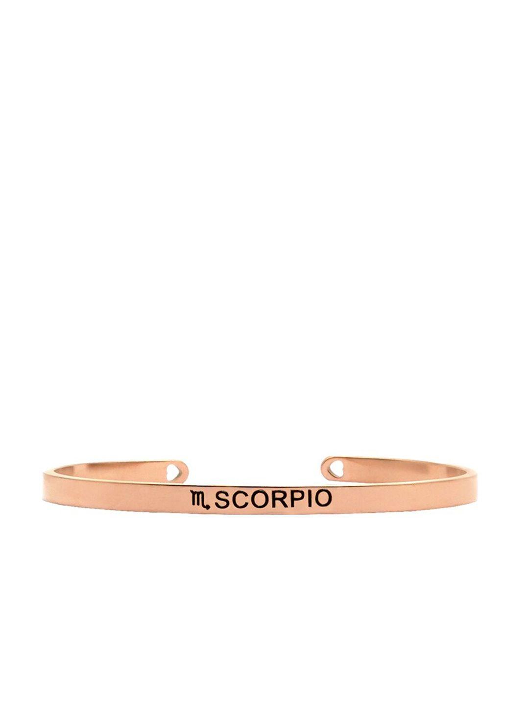 joker & witch rose gold-plated scorpio zodiac cuff bracelet