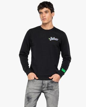 joker print crew-neck sweatshirt