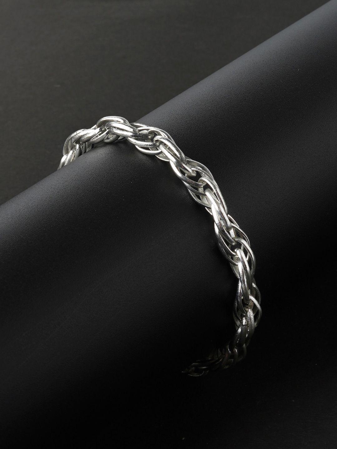 joker & witch men silver-plated link bracelet
