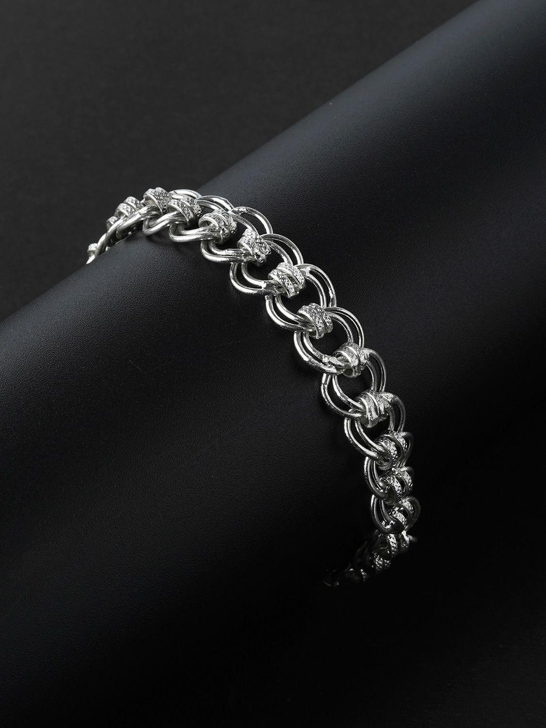 joker & witch men silver-plated link bracelet