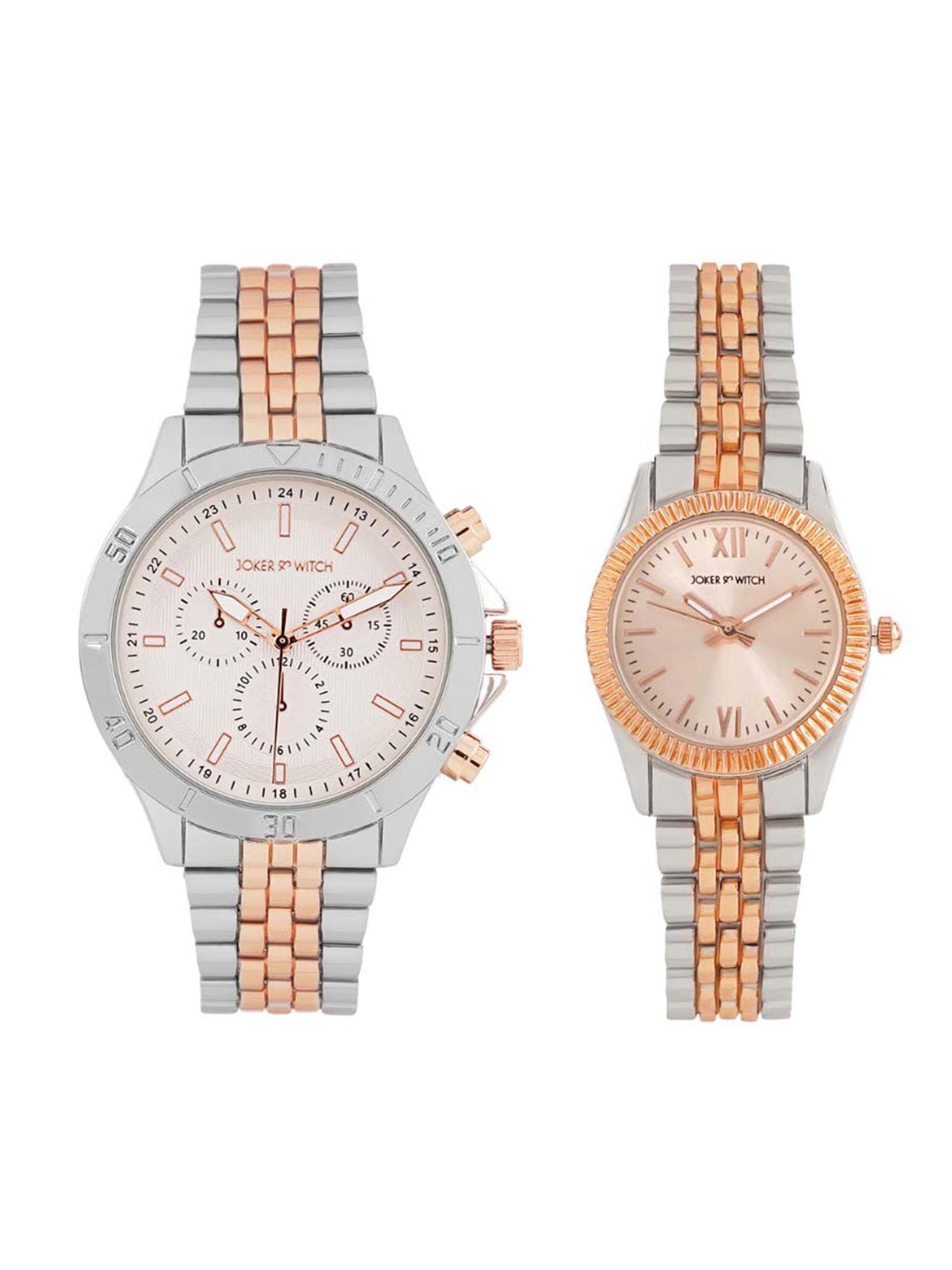 joker & witch rose gold meredith & derek couple watches - jwjcw400 (m)