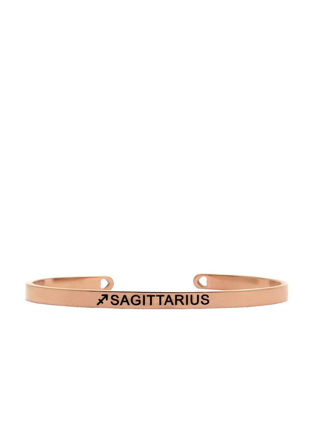 joker & witch rose gold-plated sagittarius zodiac cuff bracelet