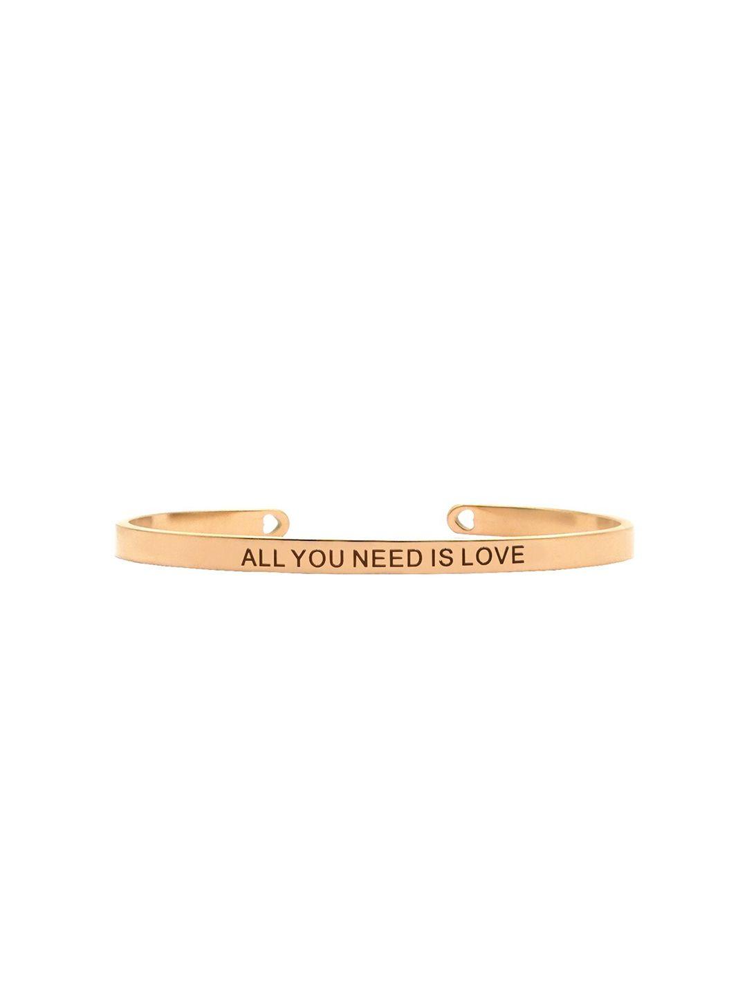 joker & witch rose gold-plated stainless steel cuff bracelet