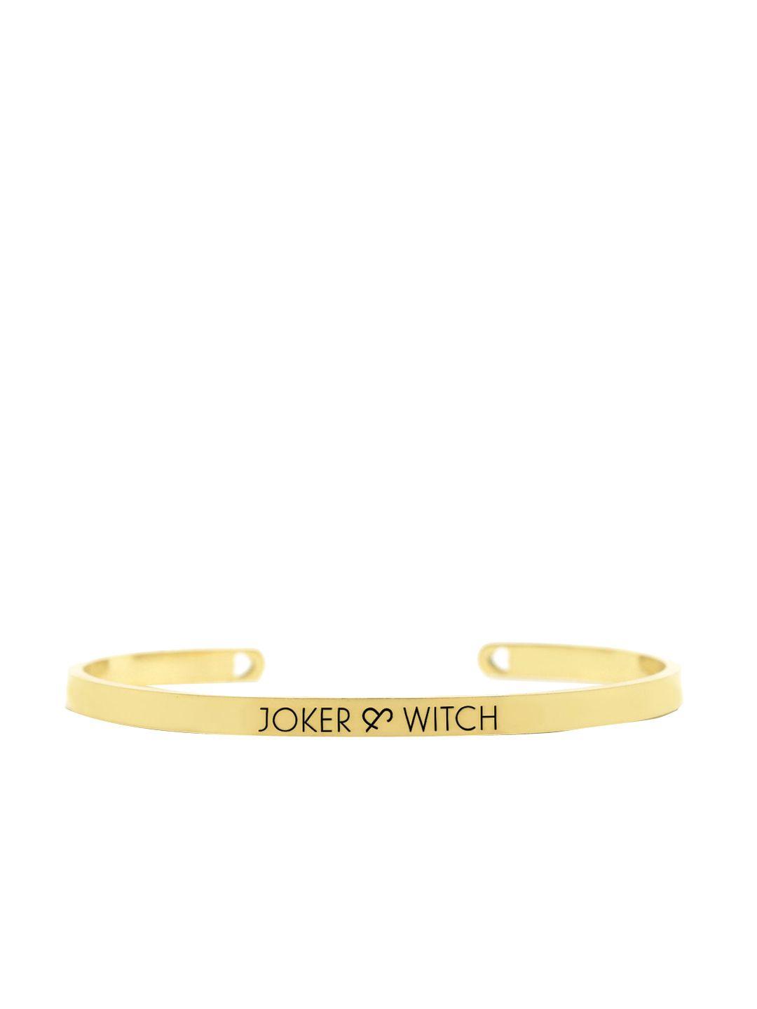 joker & witch women gold-plated cuff bracelet