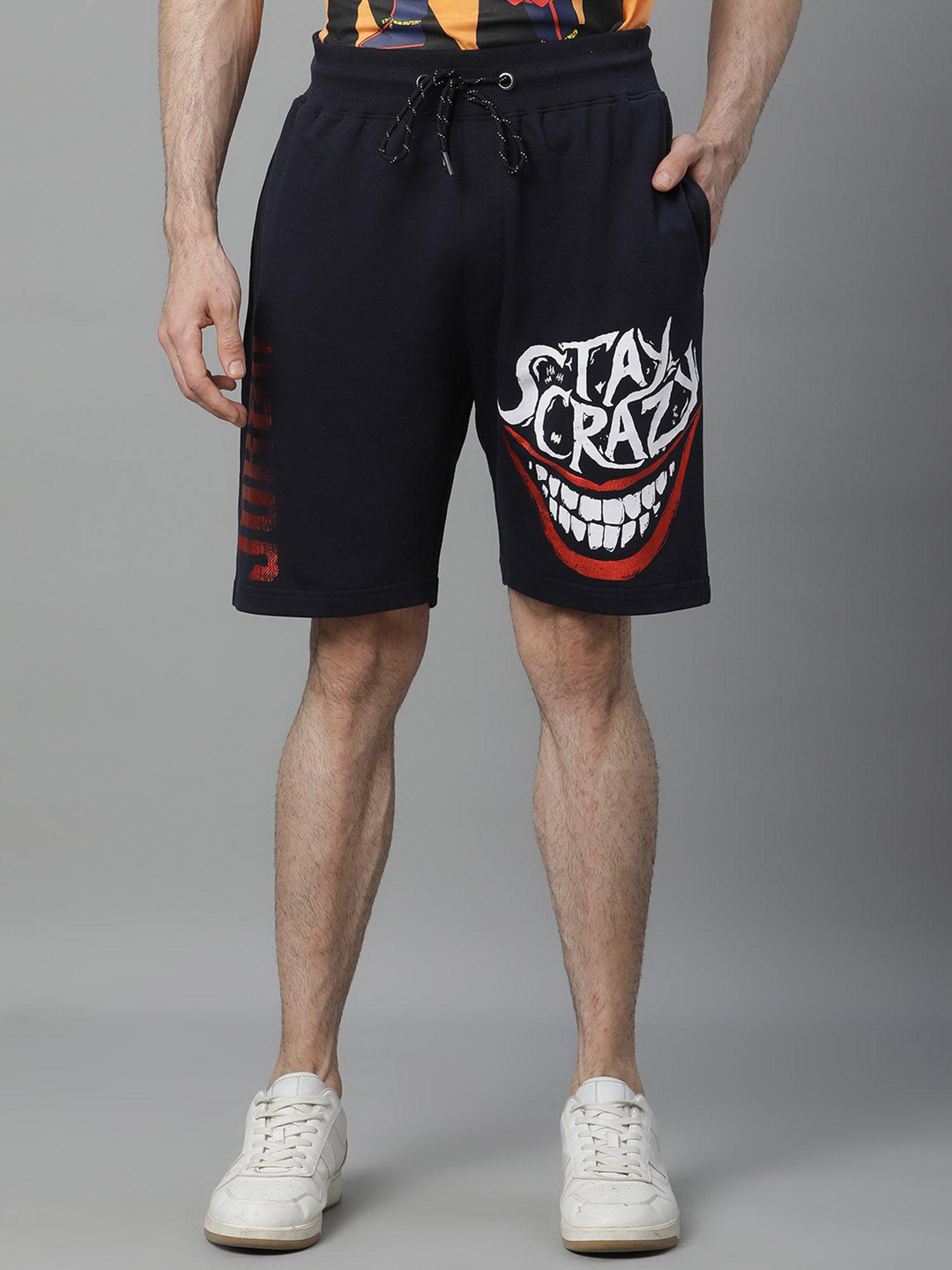 joker printed regular fit shorts for men