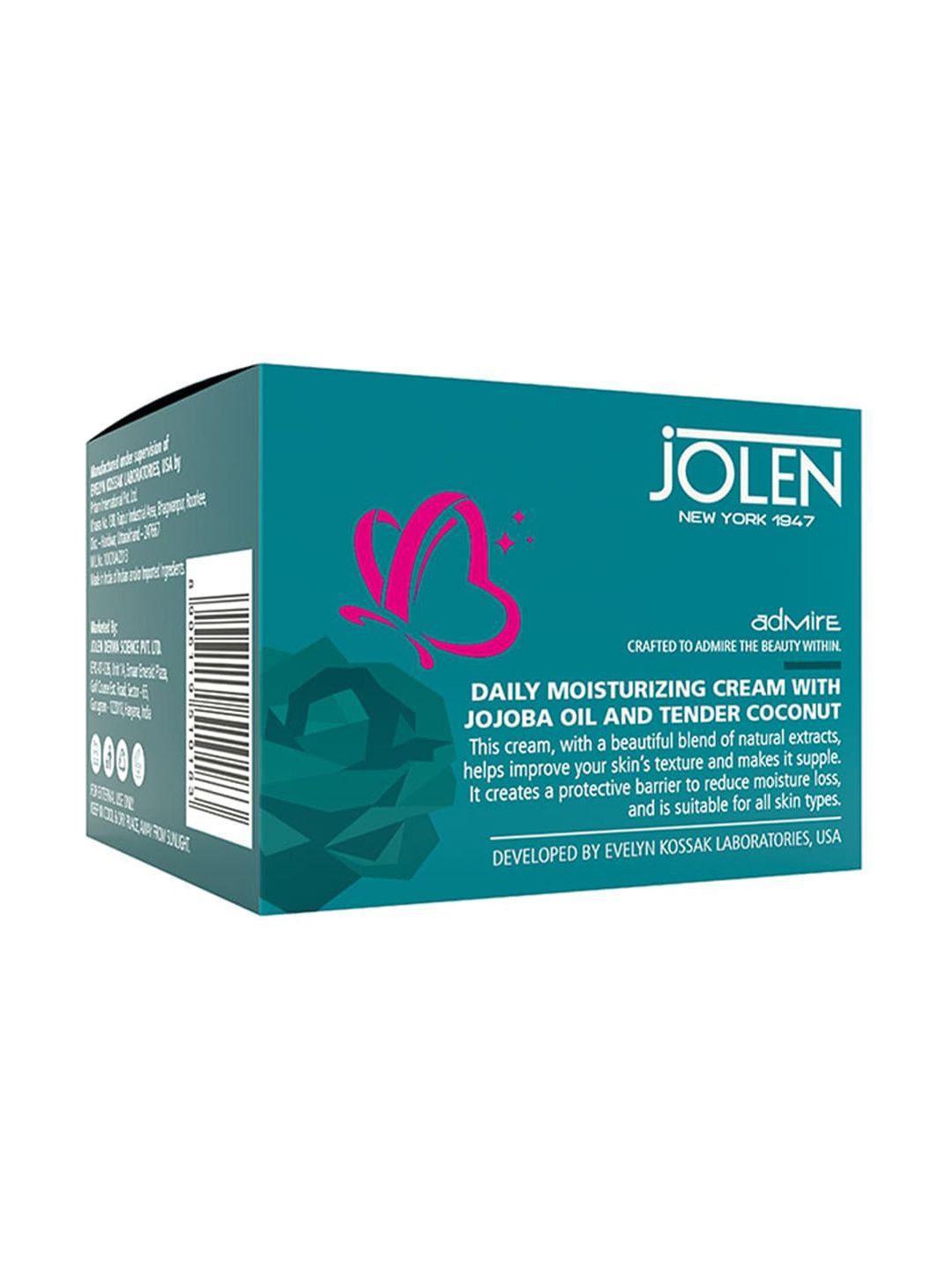 jolen new york daily moisturizing cream with jojoba oil and tender coconut 50g