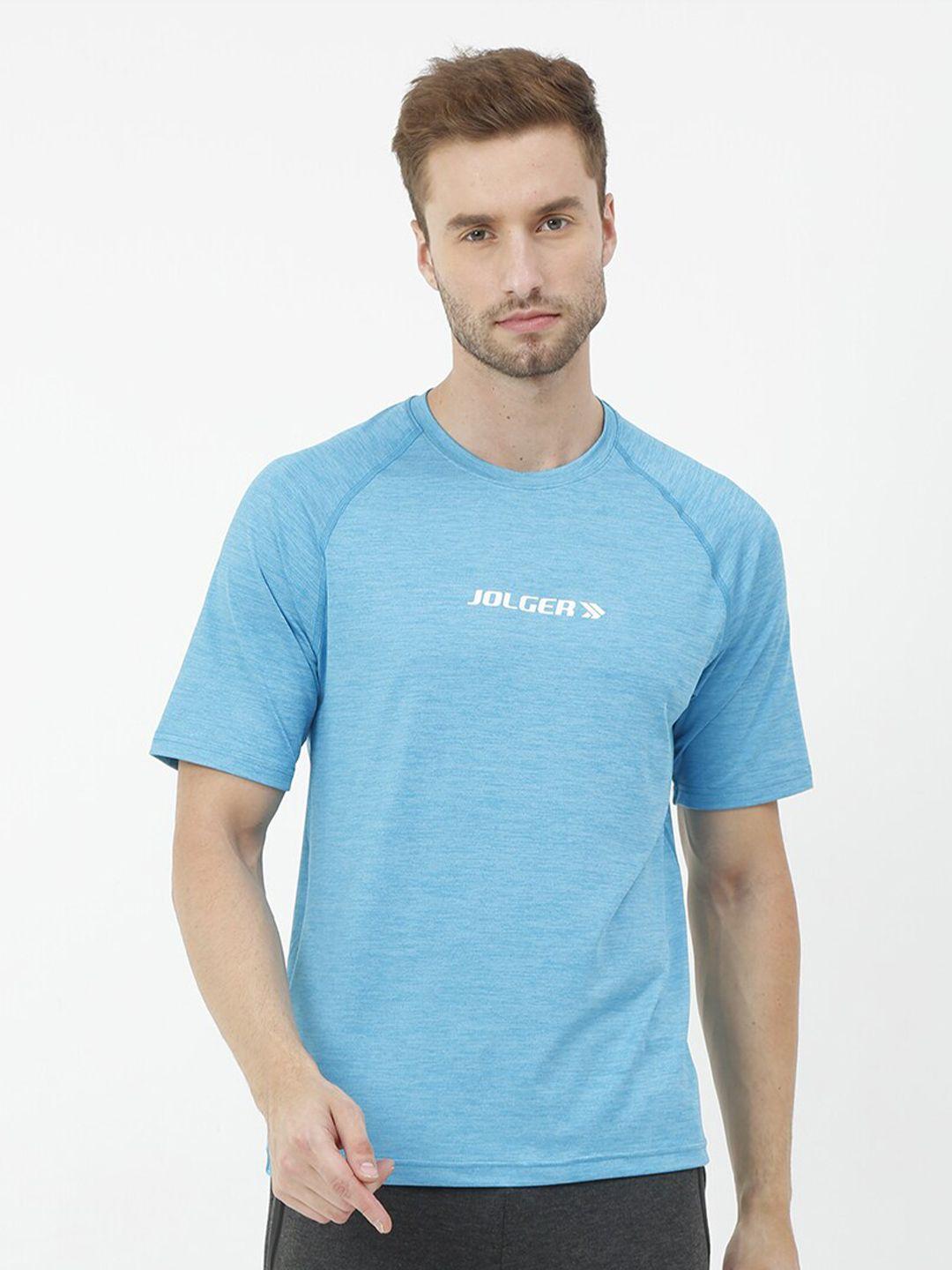 jolger typography printed raglan sleeve rapid dry slim fit sports t-shirt