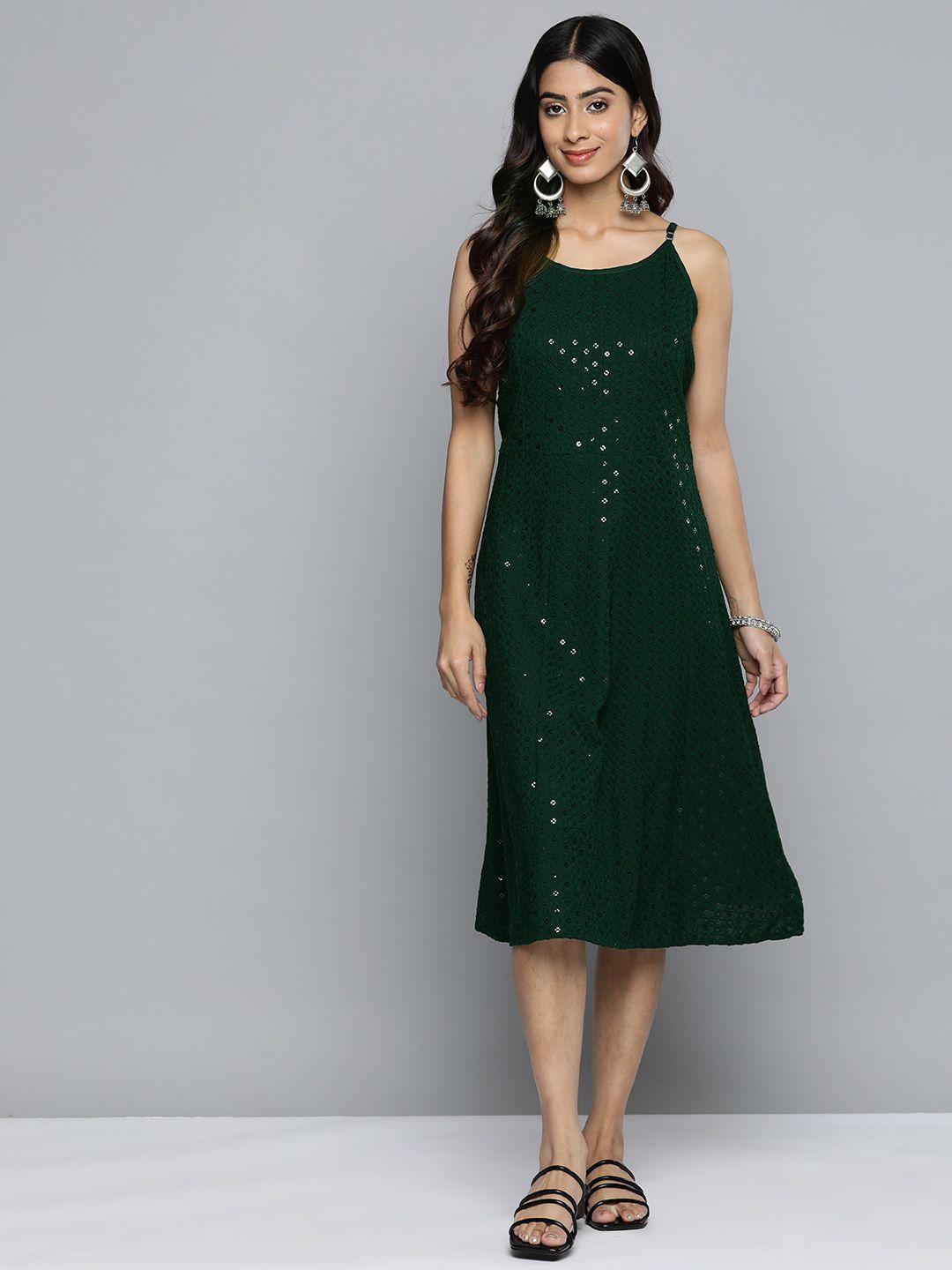 jompers floral embroidered a-line midi dress