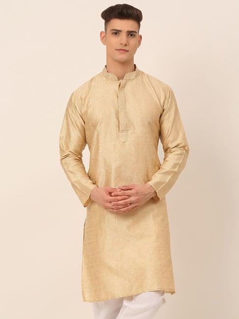 jompers beige beige embroidered kurta