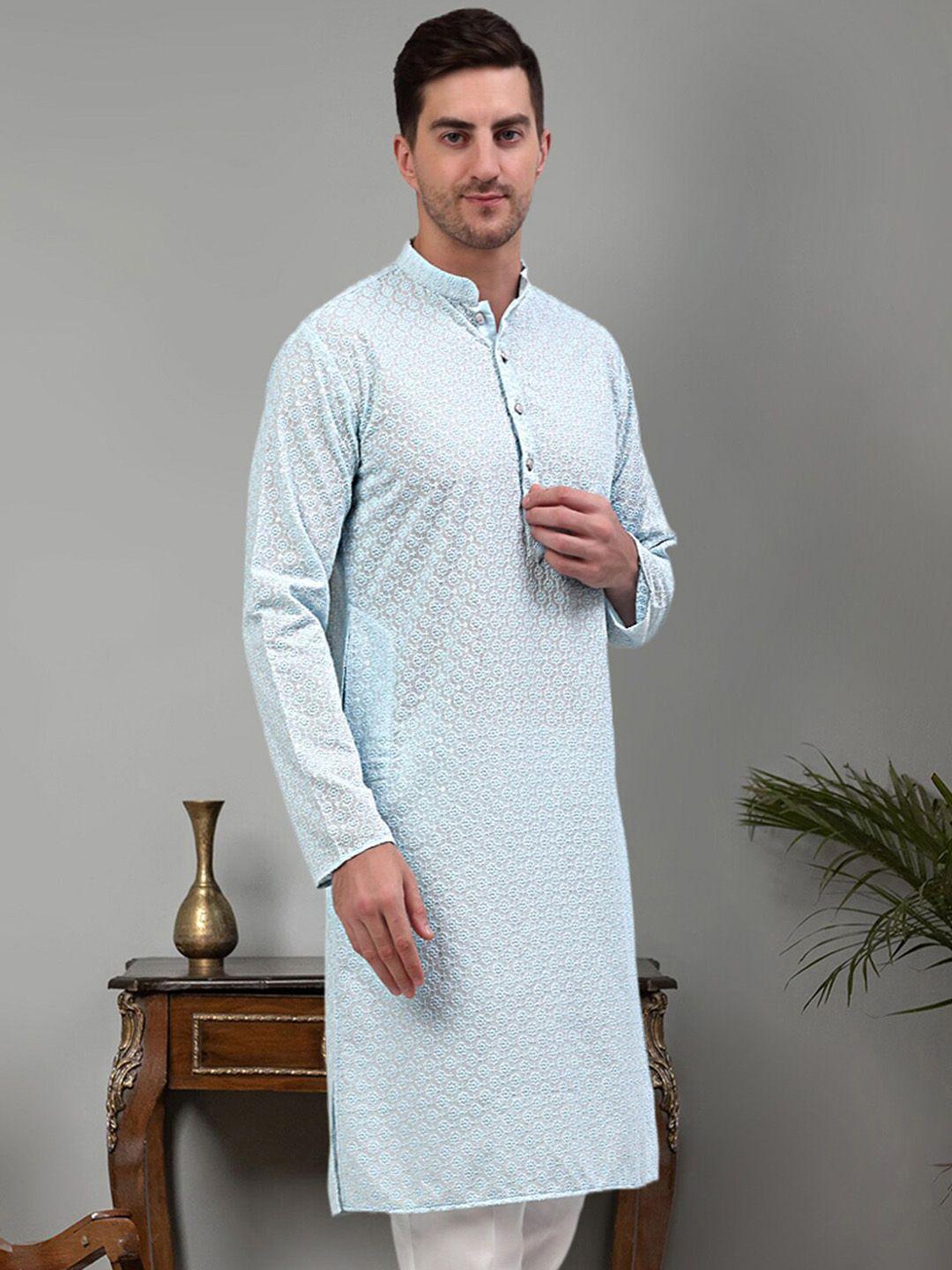 jompers embroidered mandarin collar kurta