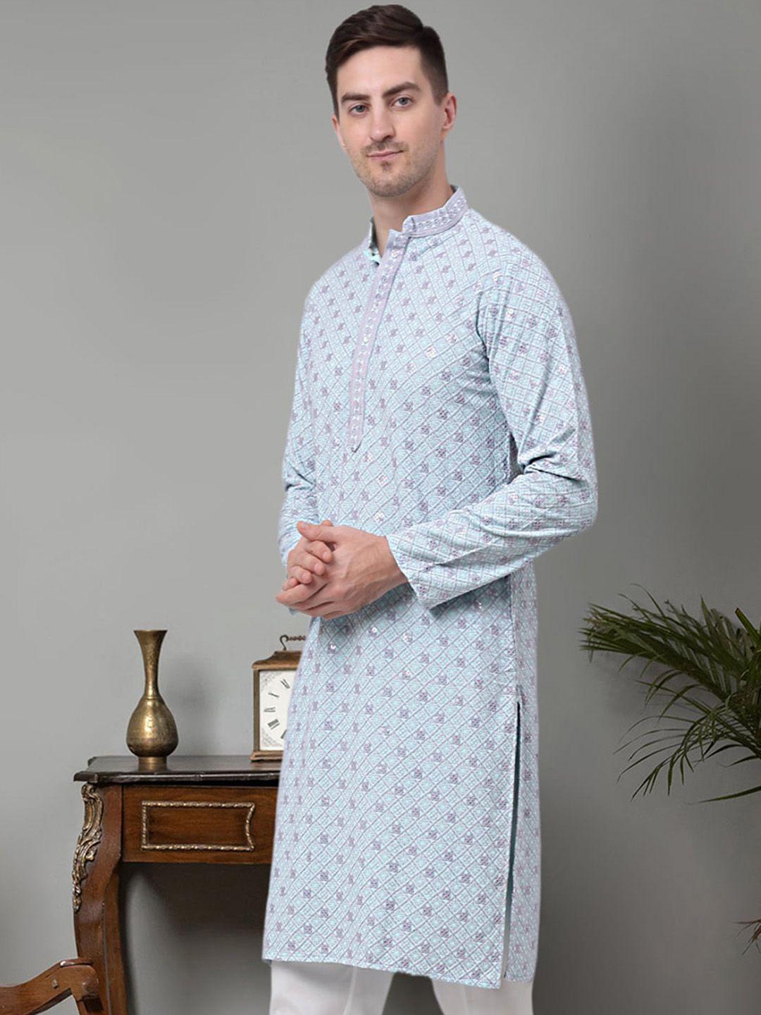 jompers embroidered mandarin collar kurta