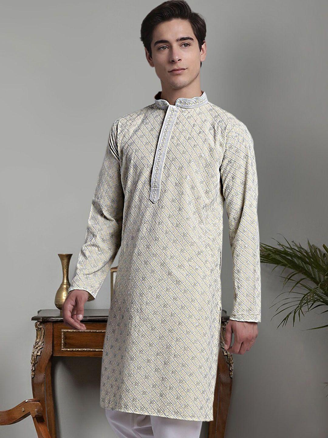 jompers embroidered mandarin collar kurta