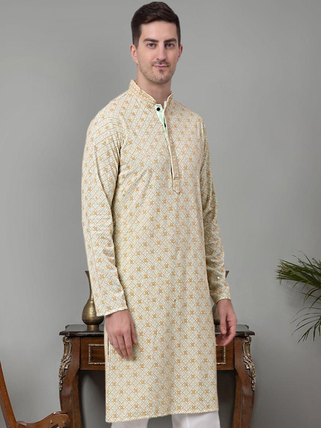 jompers embroidered mandarin collar kurta