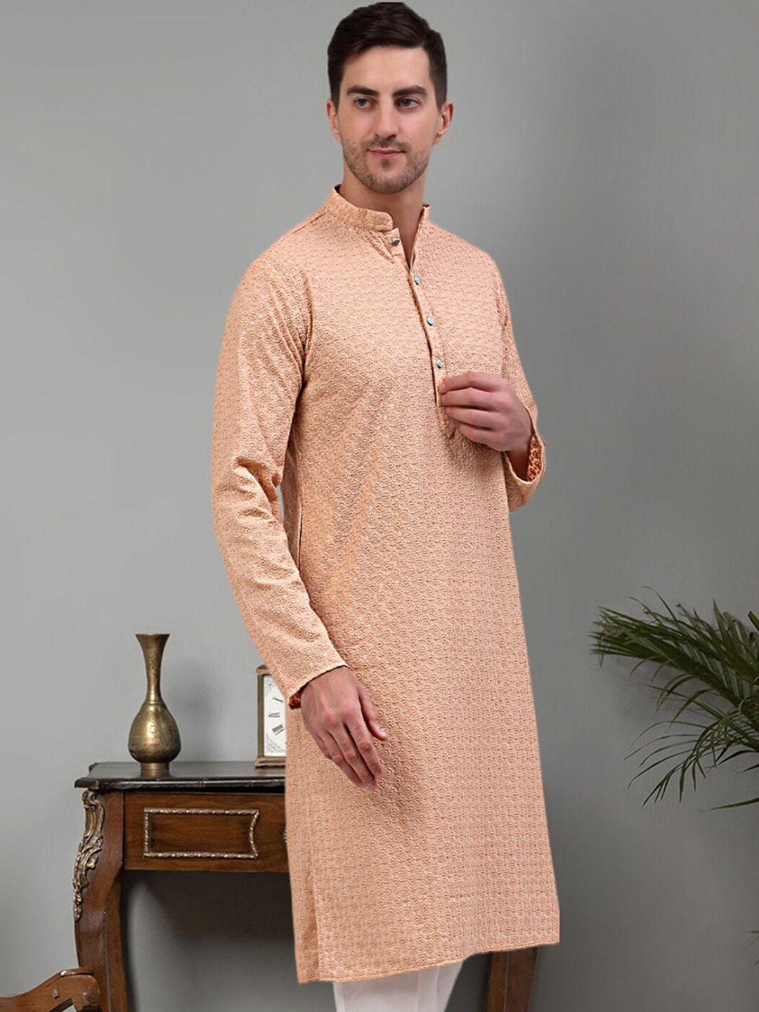 jompers embroidered mandarin collar kurta