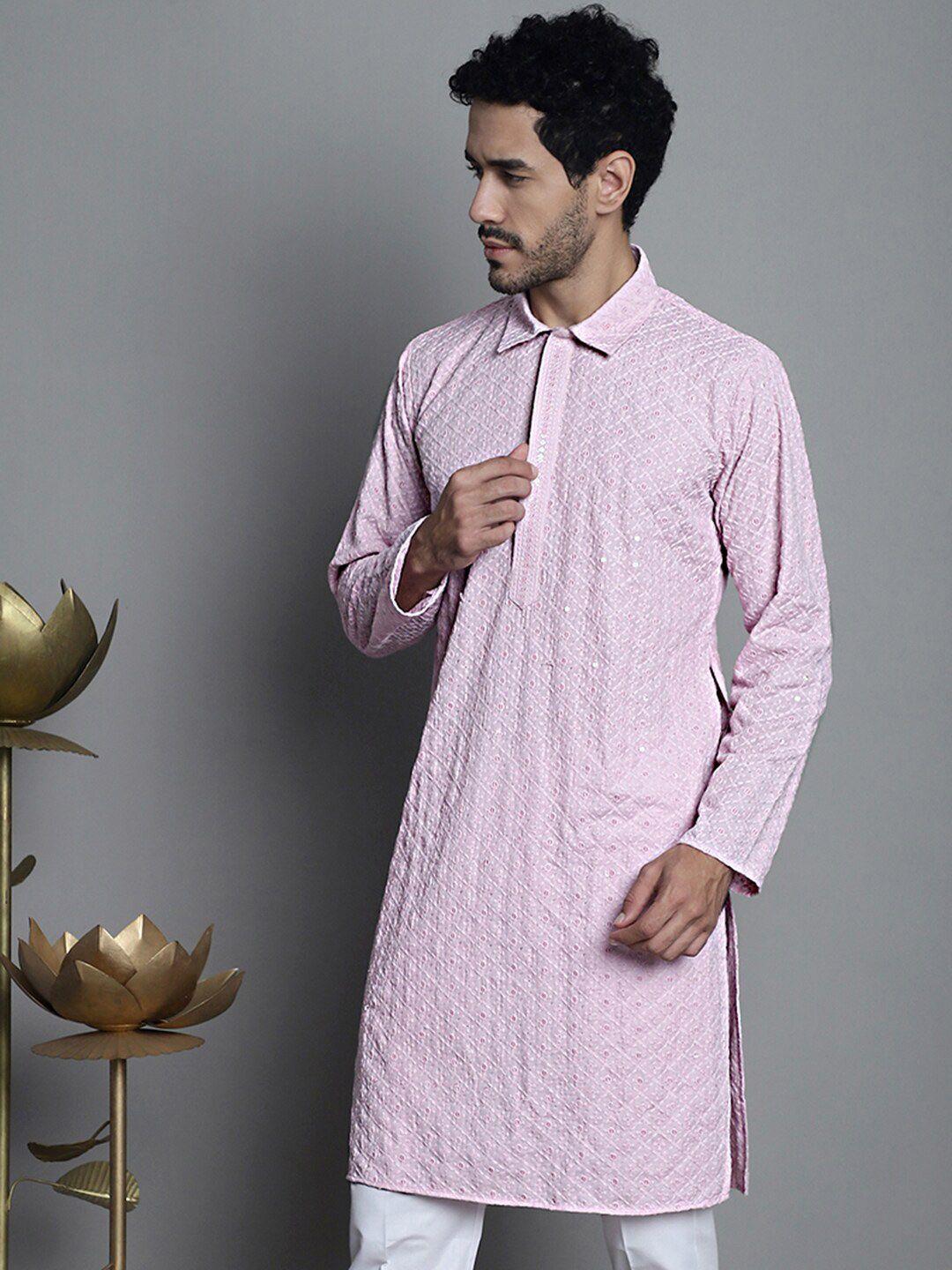 jompers ethnic motif embroidered shirt collar thread work kurta