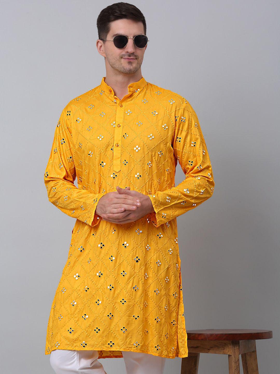 jompers ethnic motifs embroidered mirror work pure cotton kurta