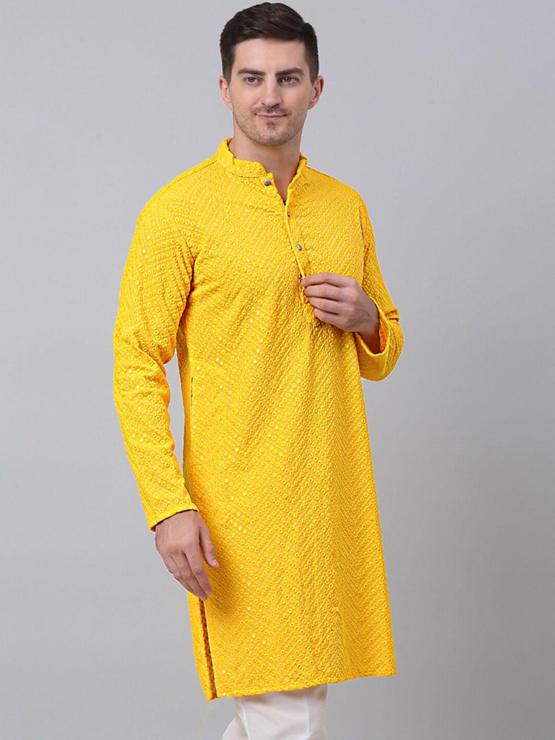 jompers ethnic motifs embroidered sequin embellished pure cotton kurta