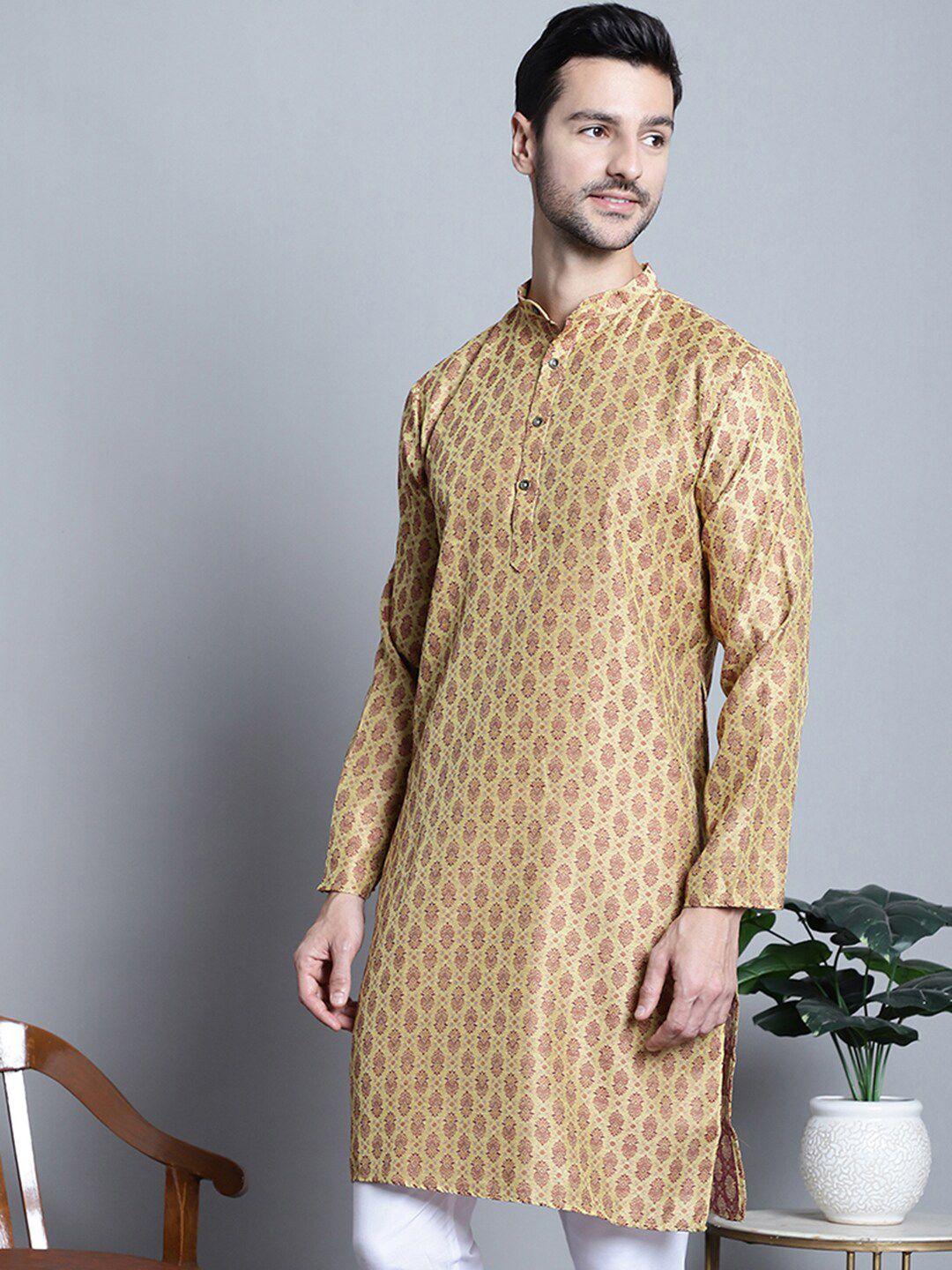 jompers ethnic motifs printed jacquard kurta