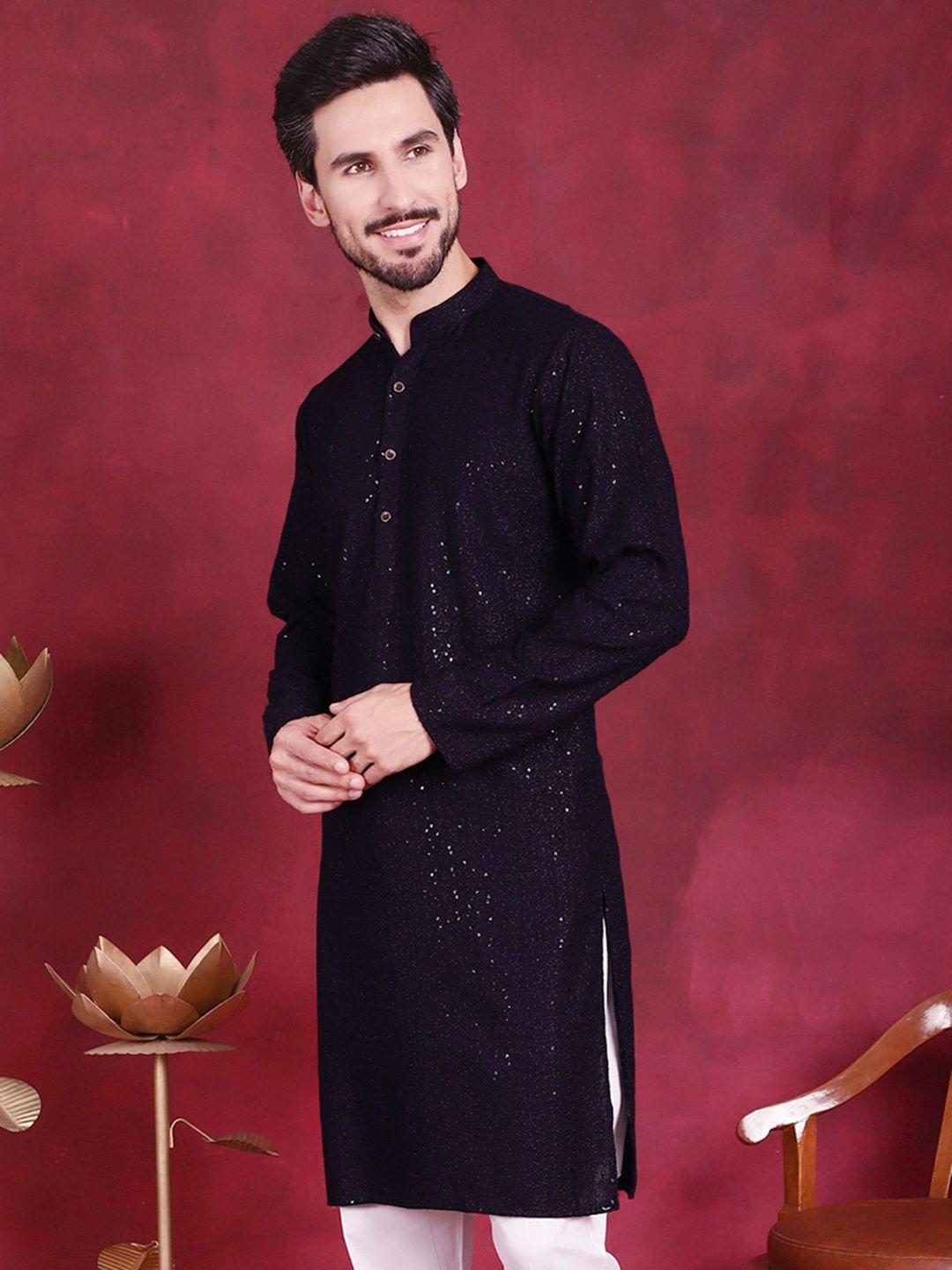 jompers floral embroidered band collar chikankari kurta