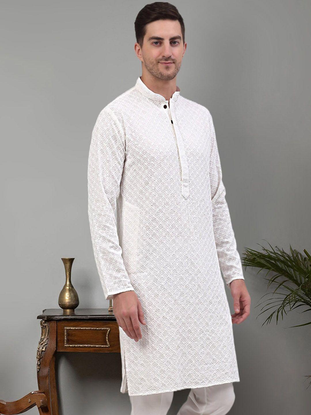 jompers geometric embroidered sequinned kurta