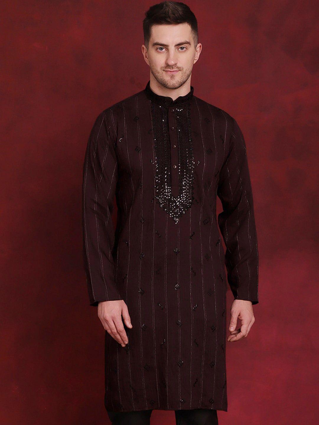 jompers geometric embroidered sequinned kurta