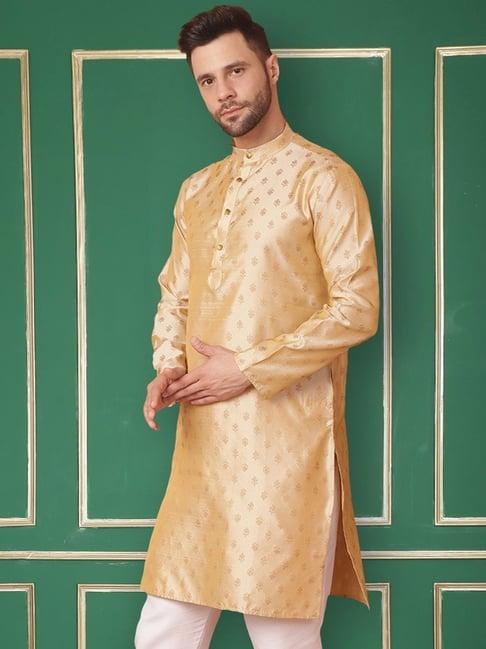 jompers gold regular fit embroidered kurta