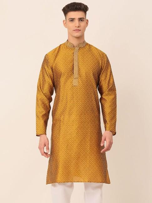 jompers gold regular fit embroidered kurta